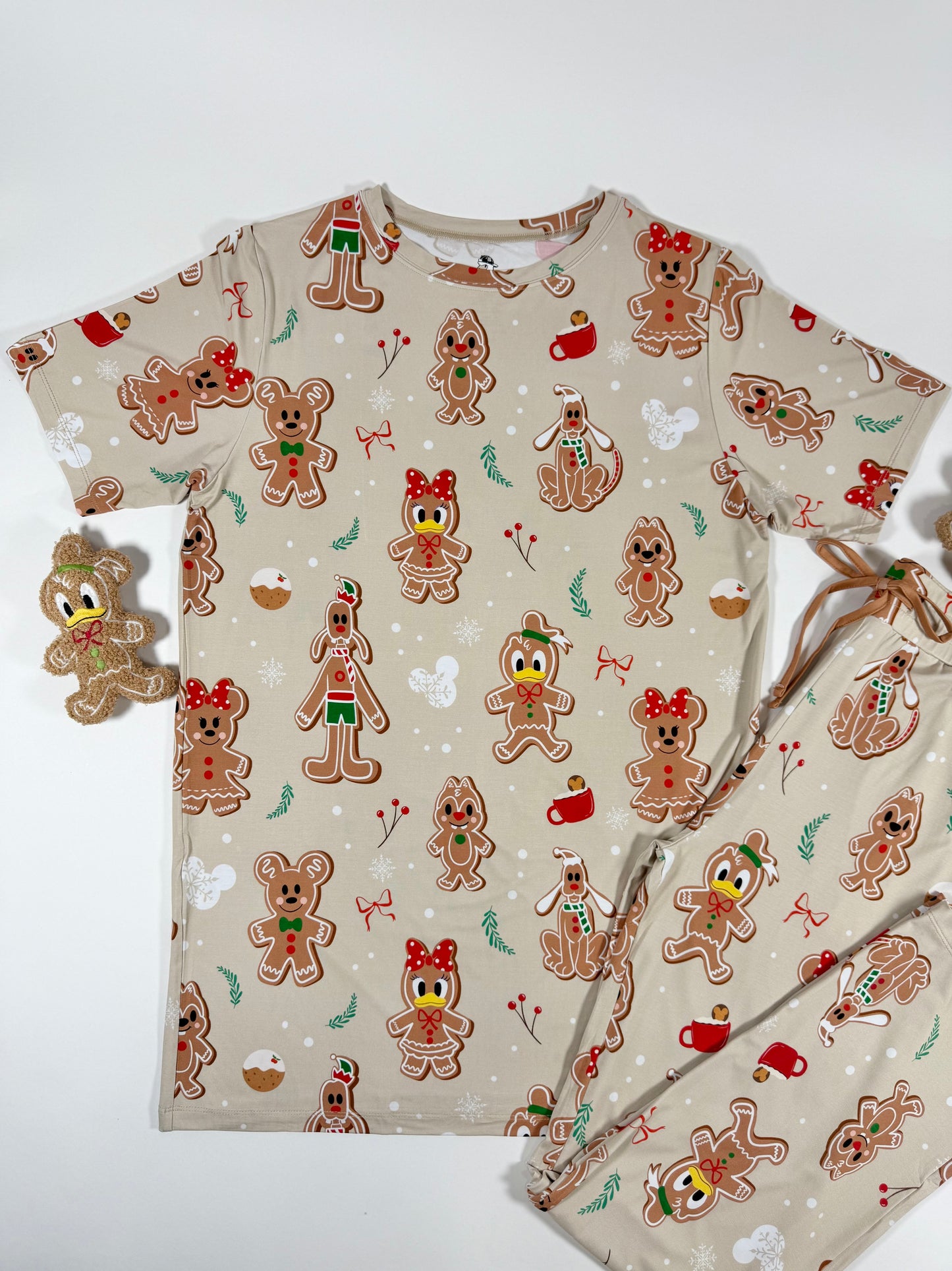 Gingerbread Christmas Mens 2pc Pajamas