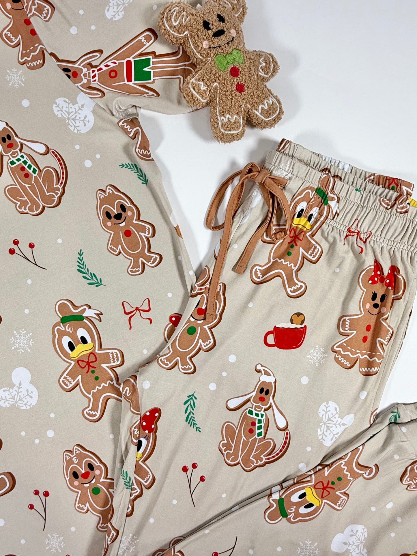Gingerbread Christmas Women's 2pc Jogger Pajamas