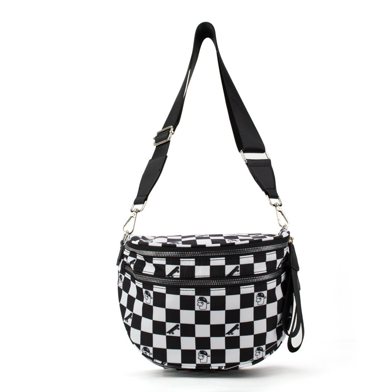 Checkered Llama Carryall Crossbody