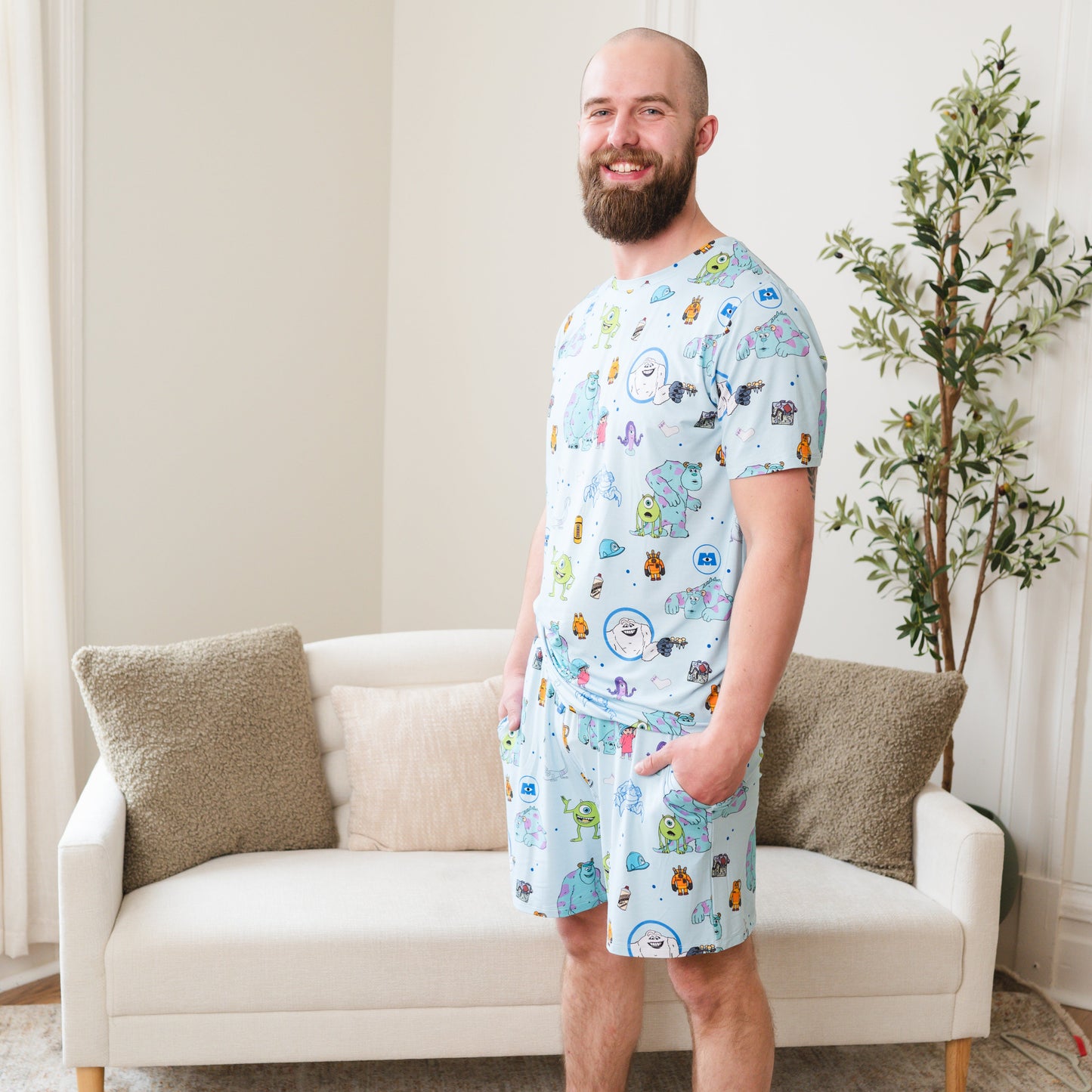 Monsters Mens 2pc Pajamas