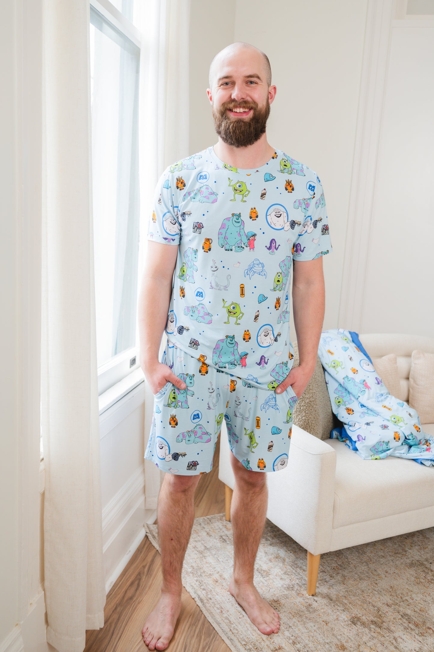 Monsters Mens 2pc Pajamas