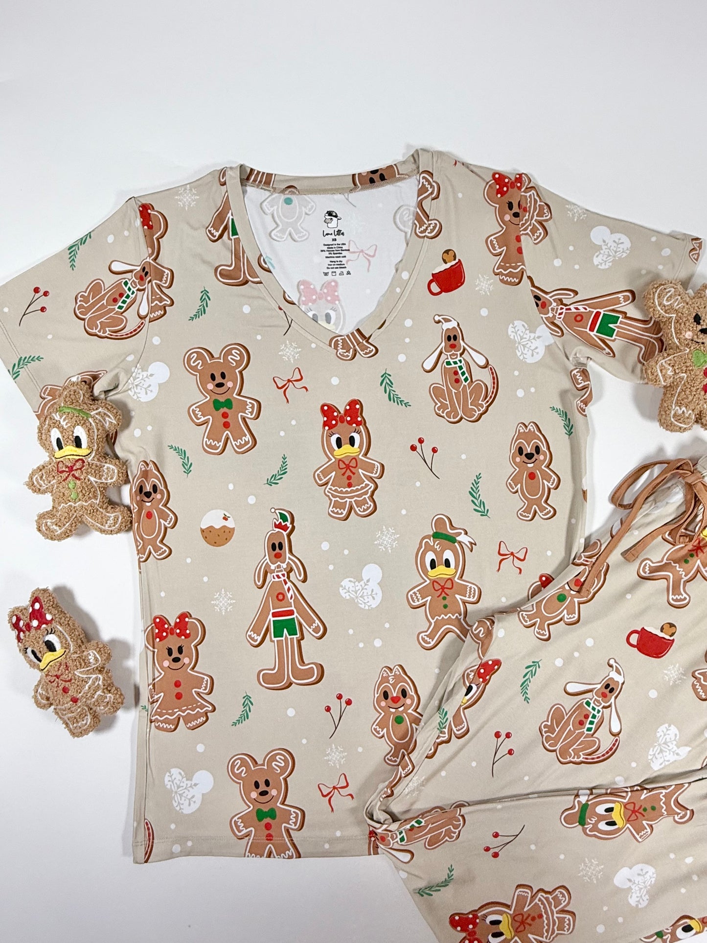 Gingerbread Christmas Women's 2pc Jogger Pajamas