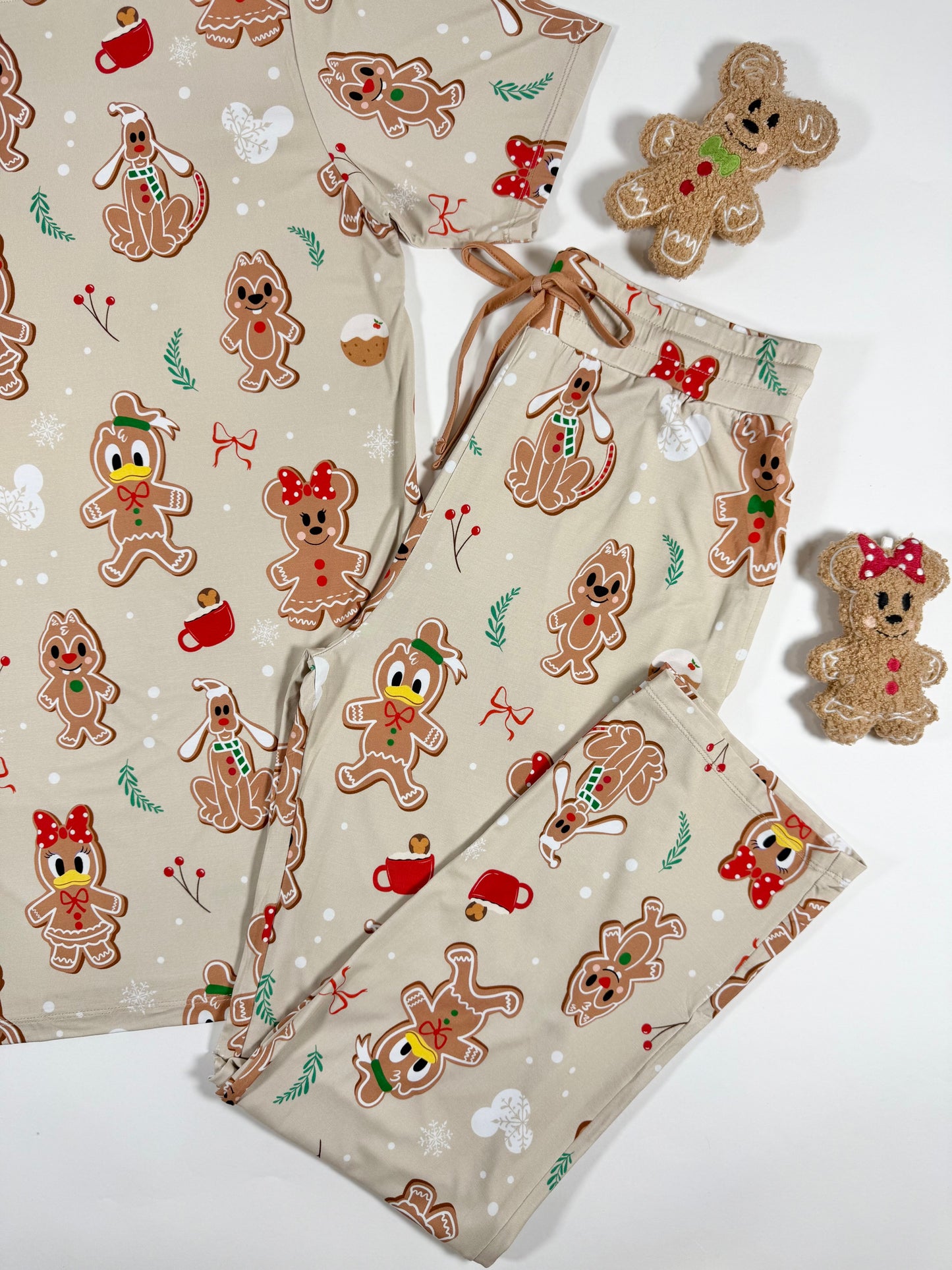 Gingerbread Christmas Mens 2pc Pajamas