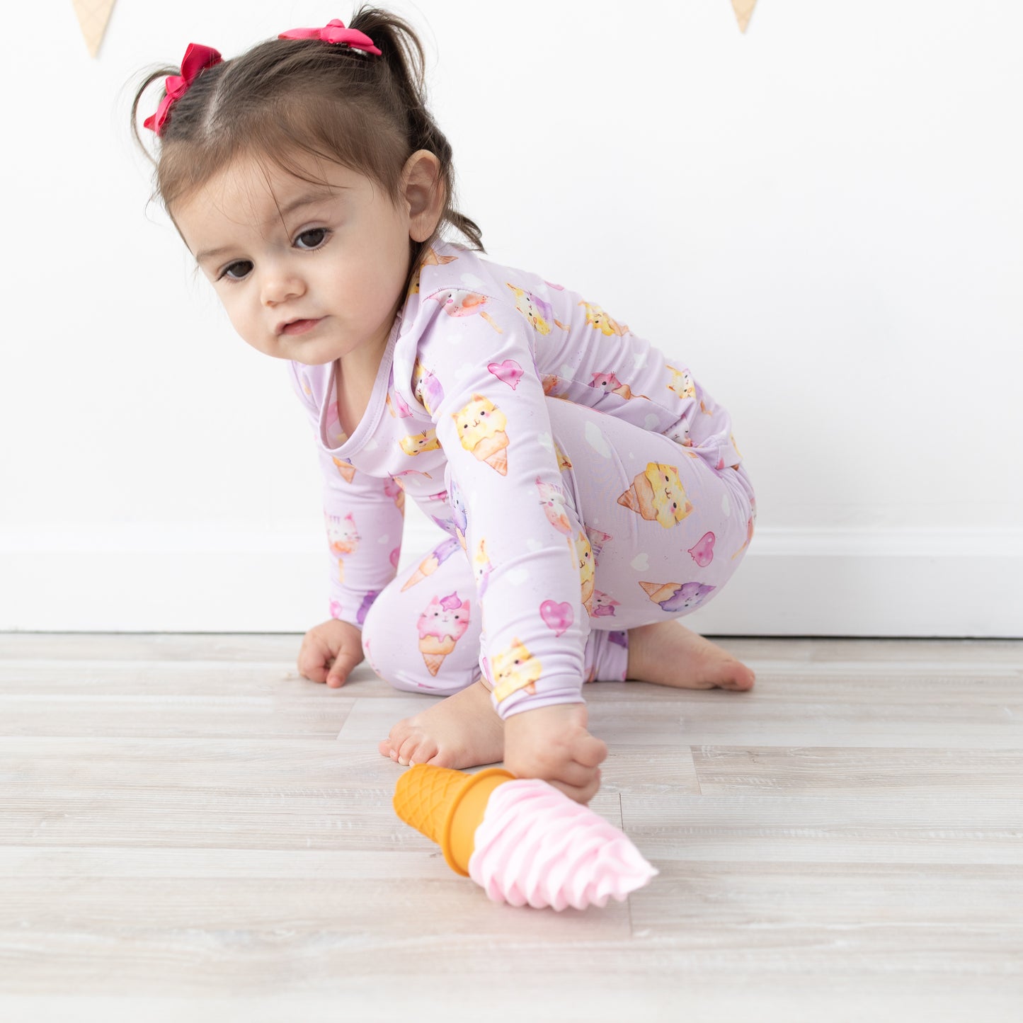 Purrfect Scoops 2pc Long Sleeve Pajamas