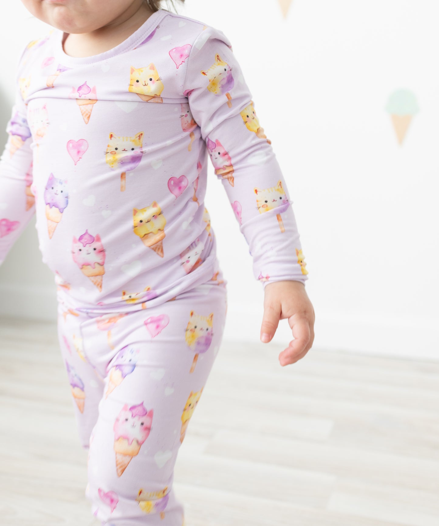 Purrfect Scoops 2pc Long Sleeve Pajamas