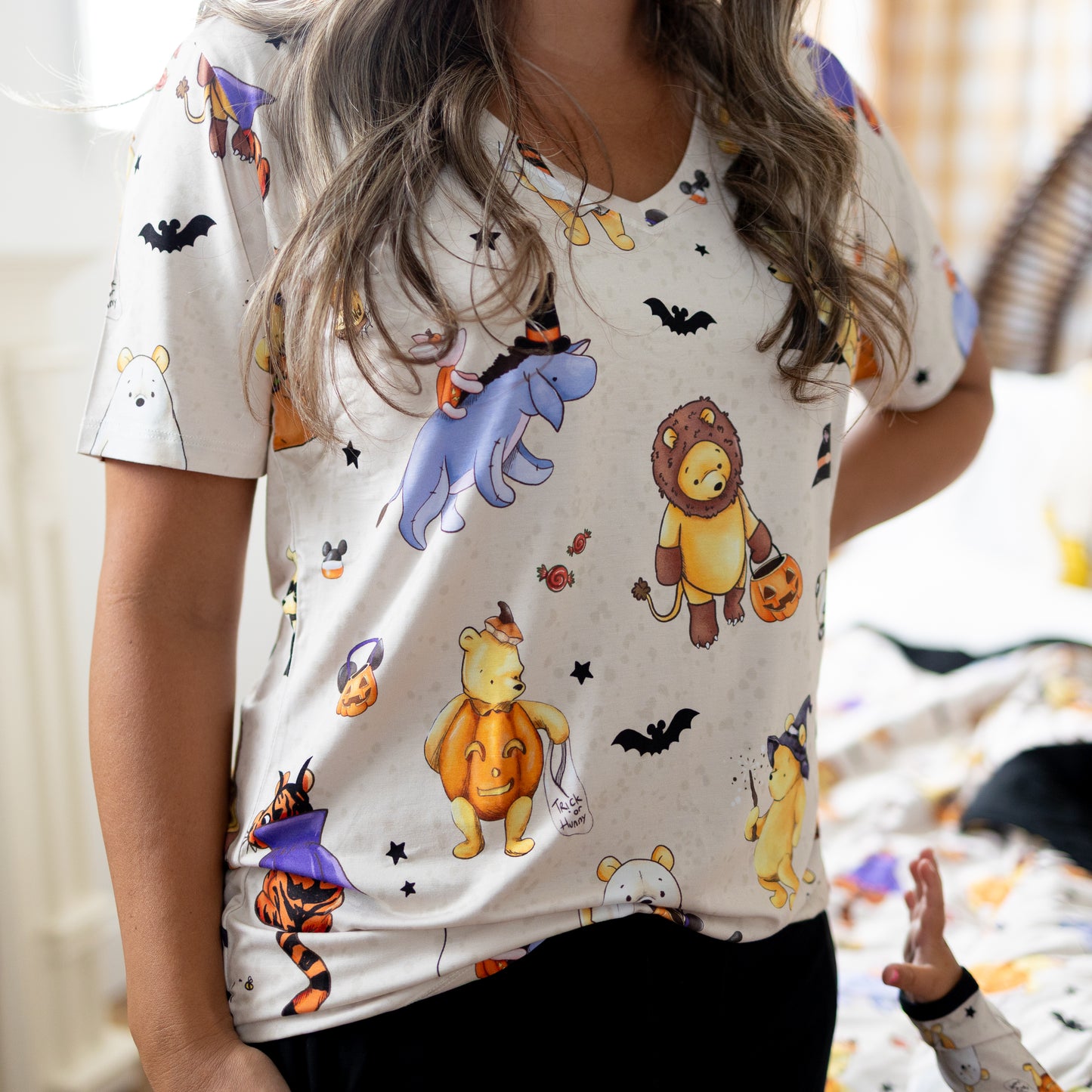 Spooky Acre Friends Women's Vneck Top ONLY