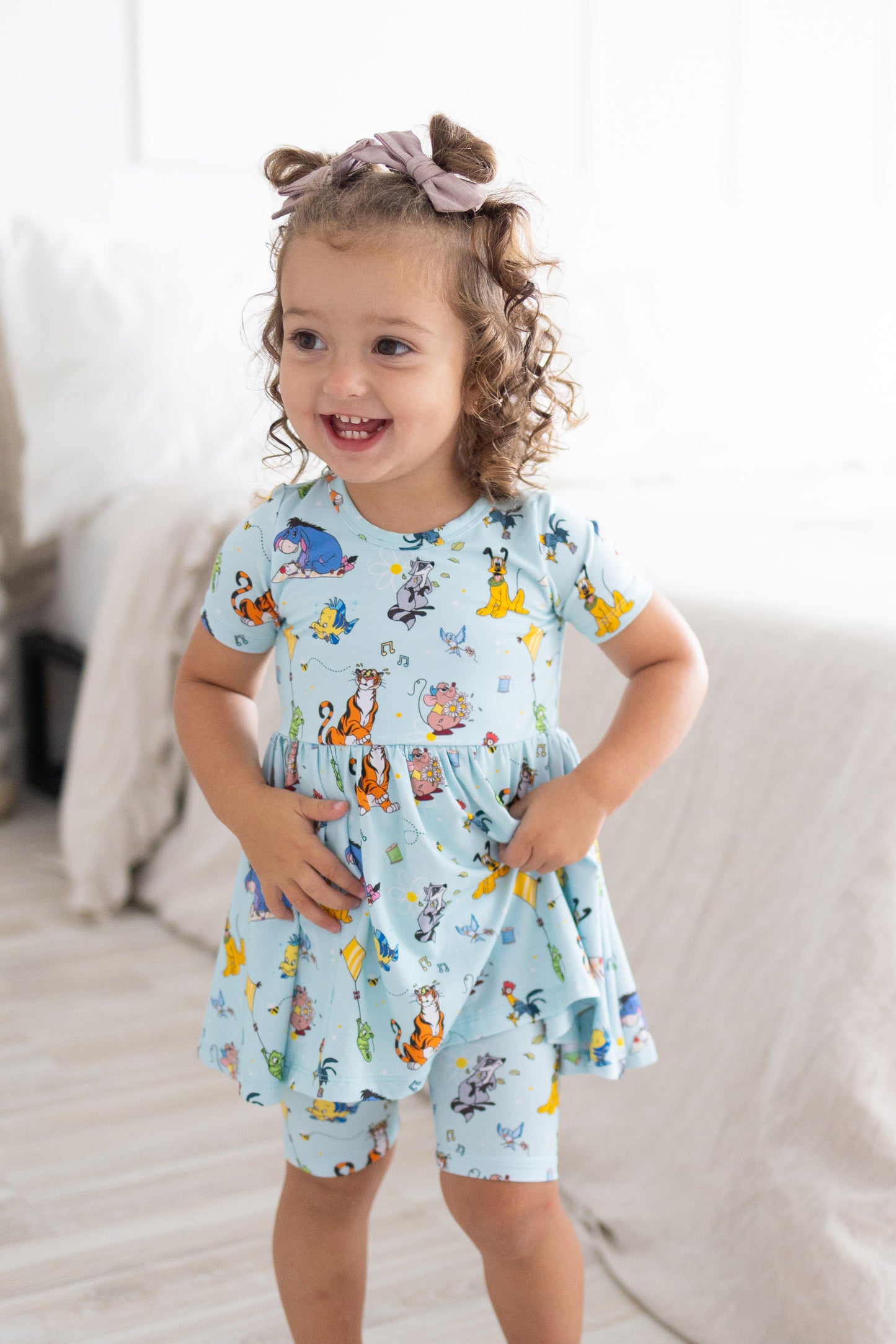Spring Sidekicks Peplum top + biker shorts