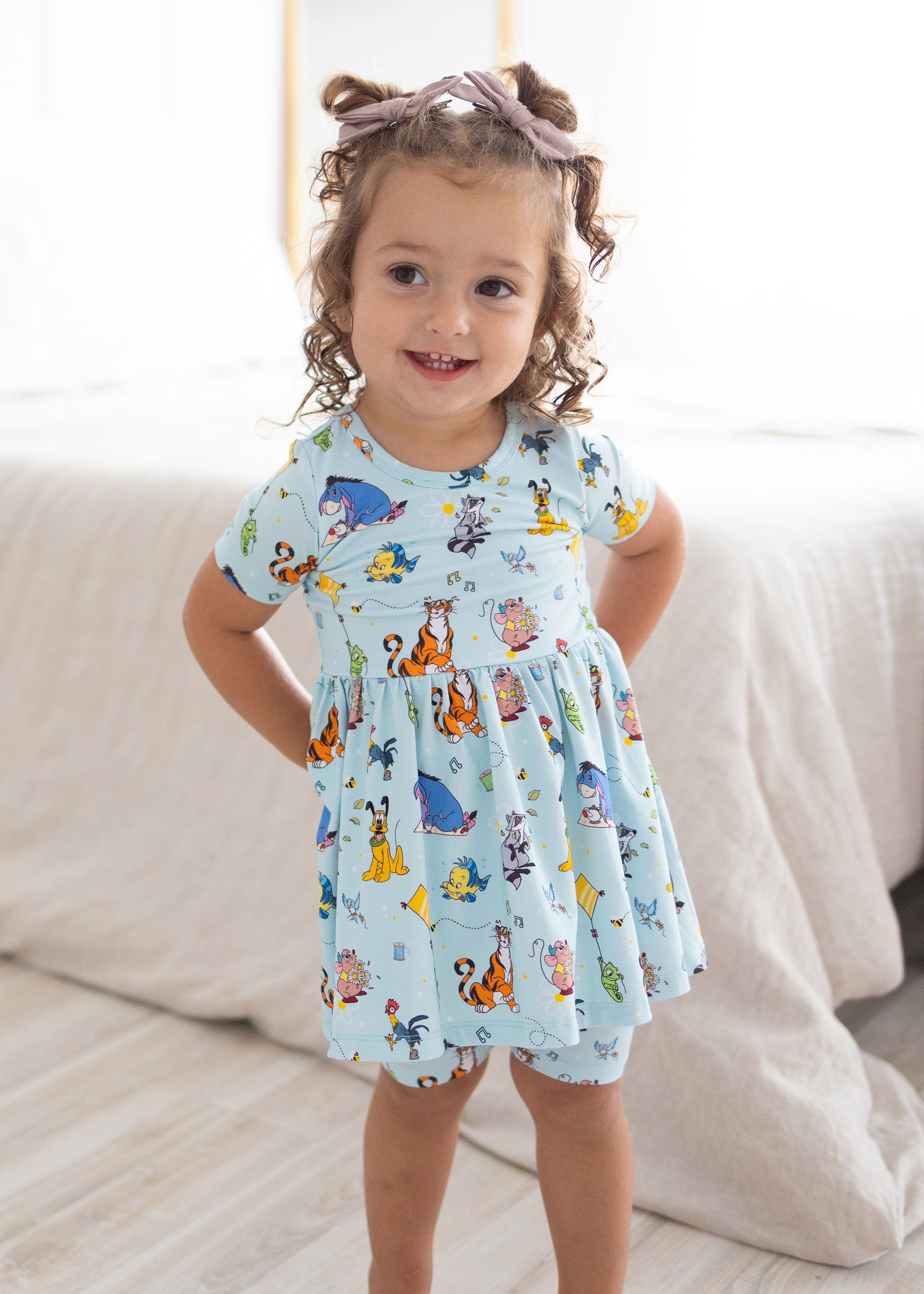 Spring Sidekicks Peplum top + biker shorts