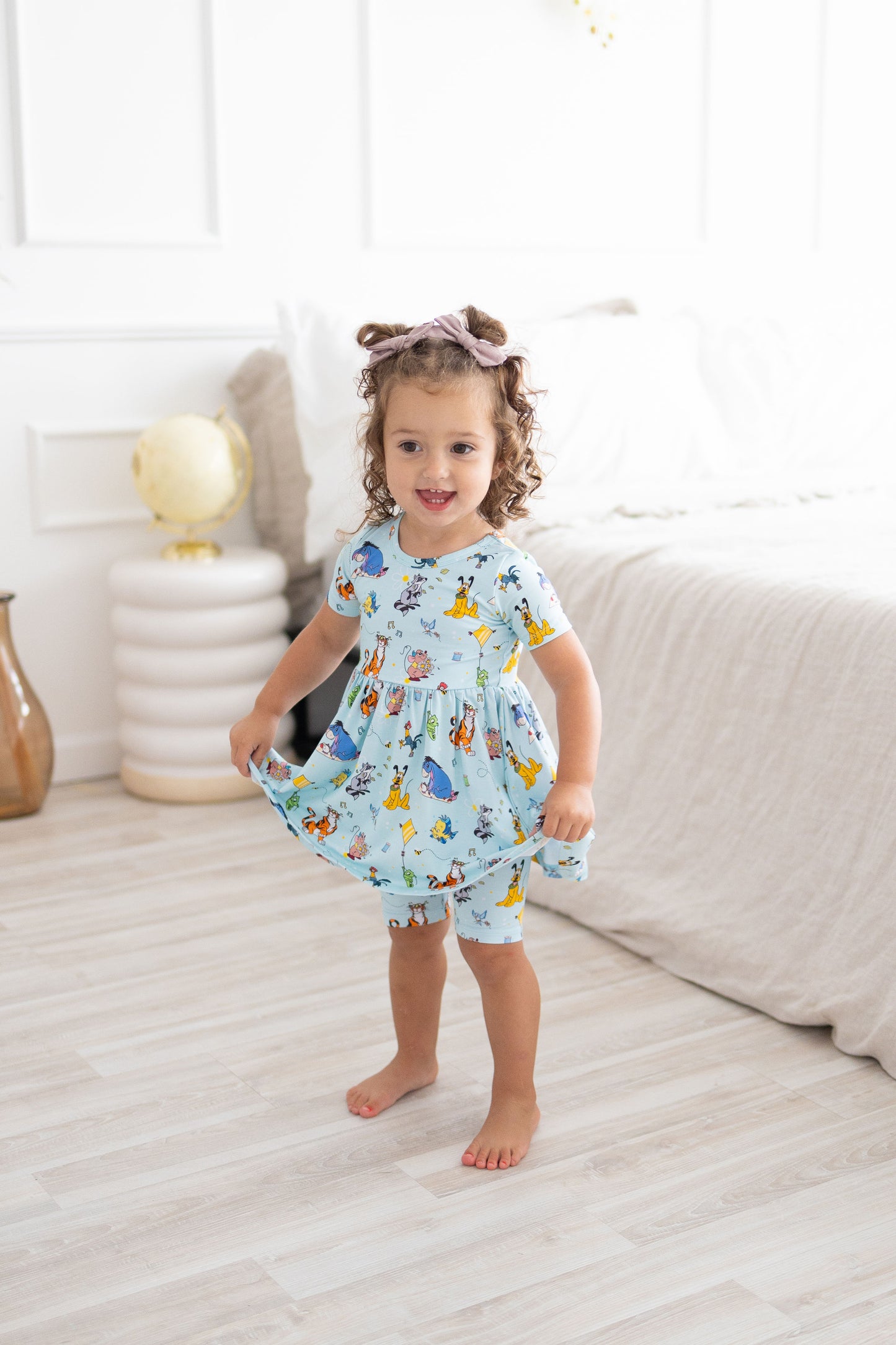 Spring Sidekicks Peplum top + biker shorts