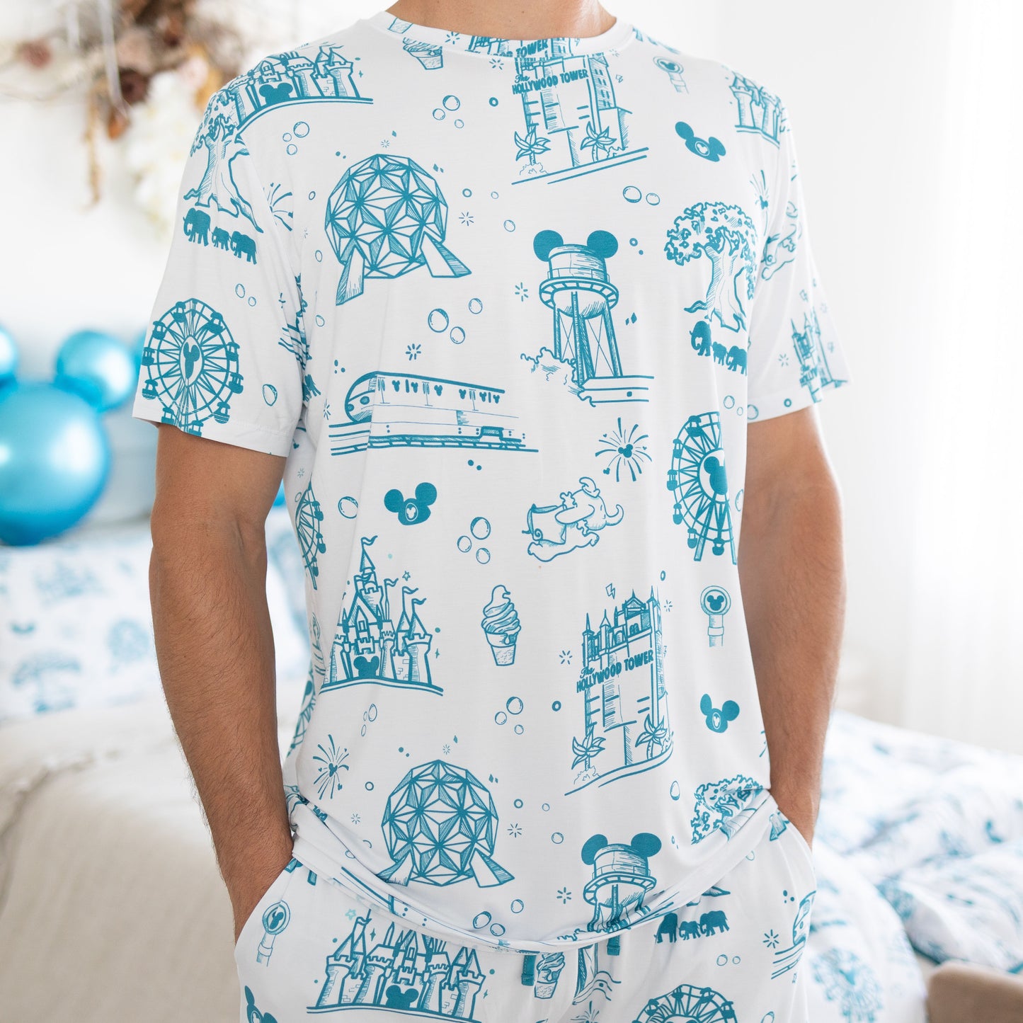 Summer Parks Mens 2pc Pajamas