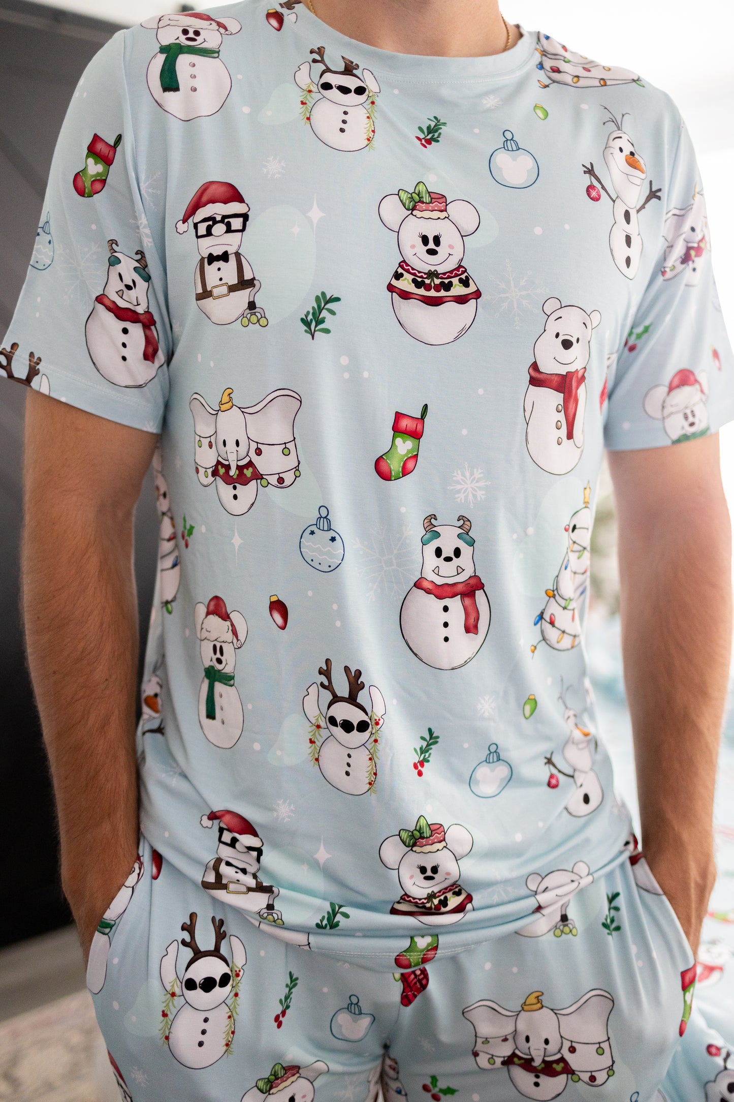 Frosty Friends Mens Pajama Separates
