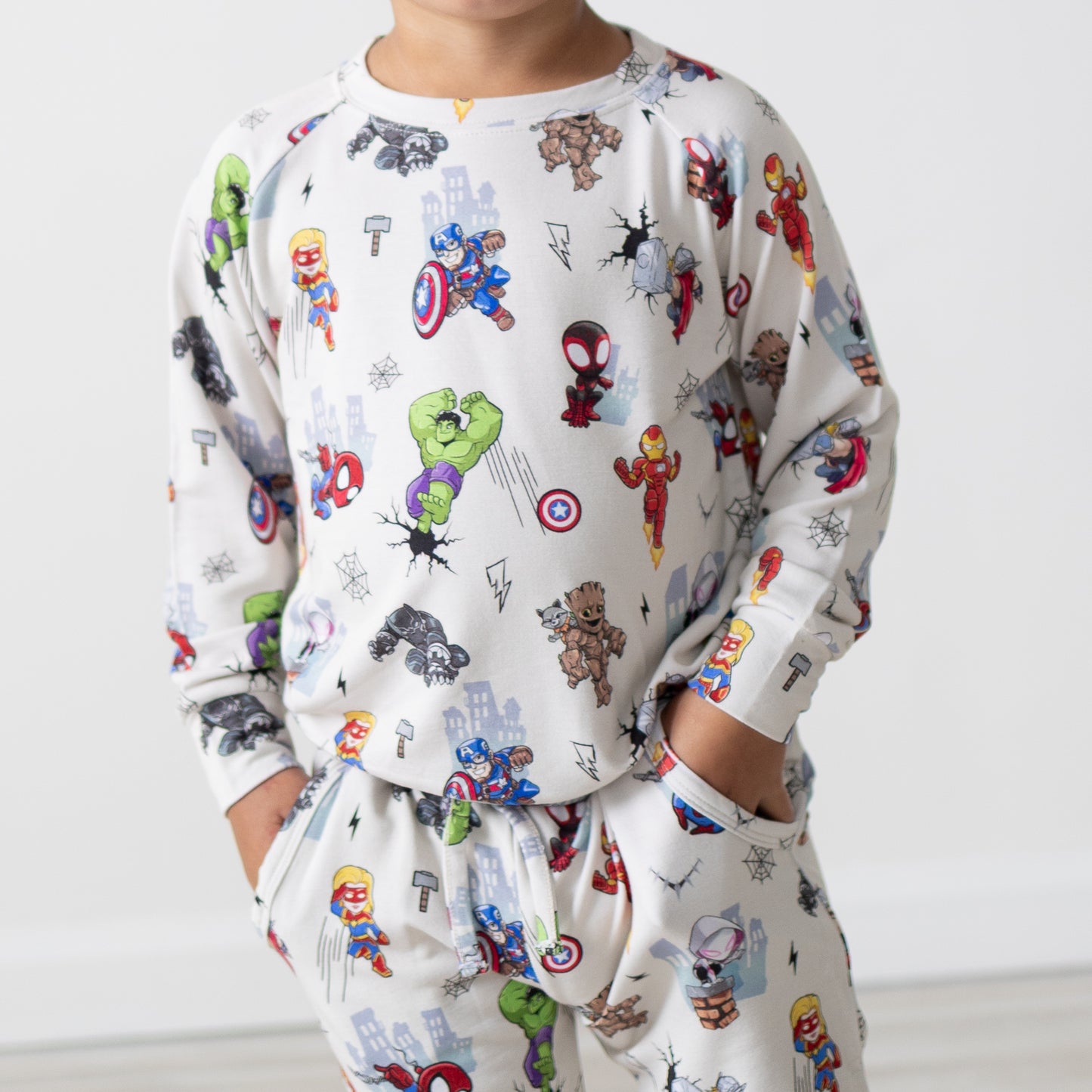 Superhero Squad Long Sleeve French Terry Jogger Set