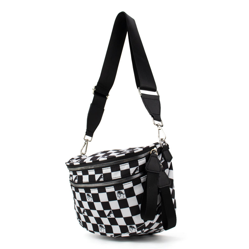 Checkered Llama Carryall Crossbody