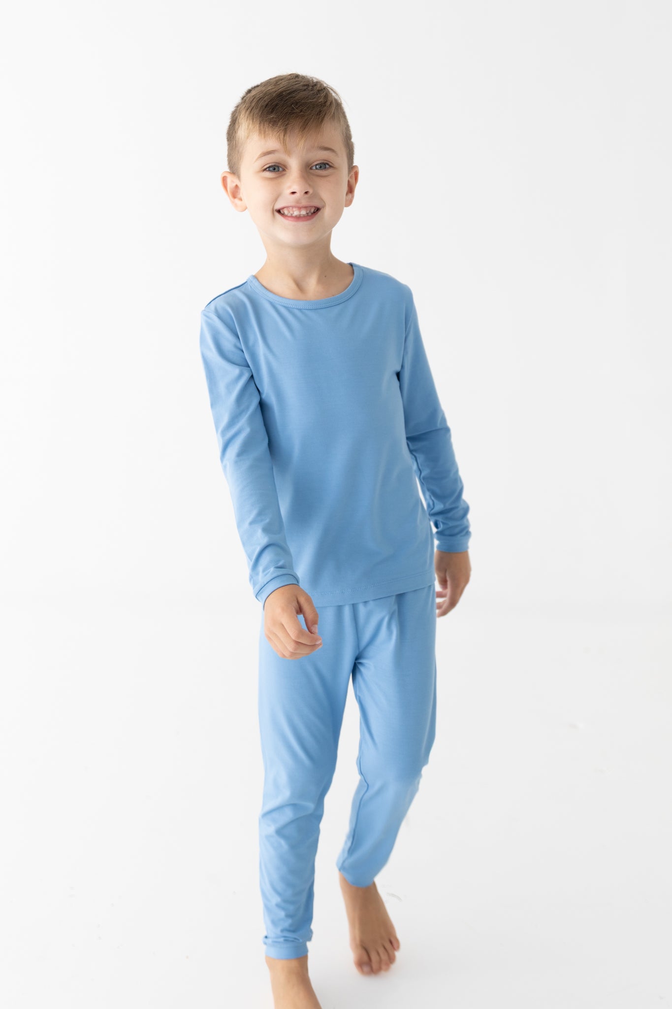 Dusty Blue 2pc Long Sleeve Pajamas