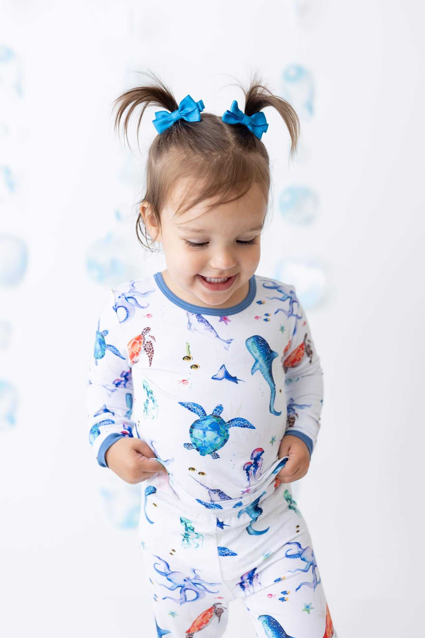 Marine Life 2pc Long Sleeve Toddler Pajamas