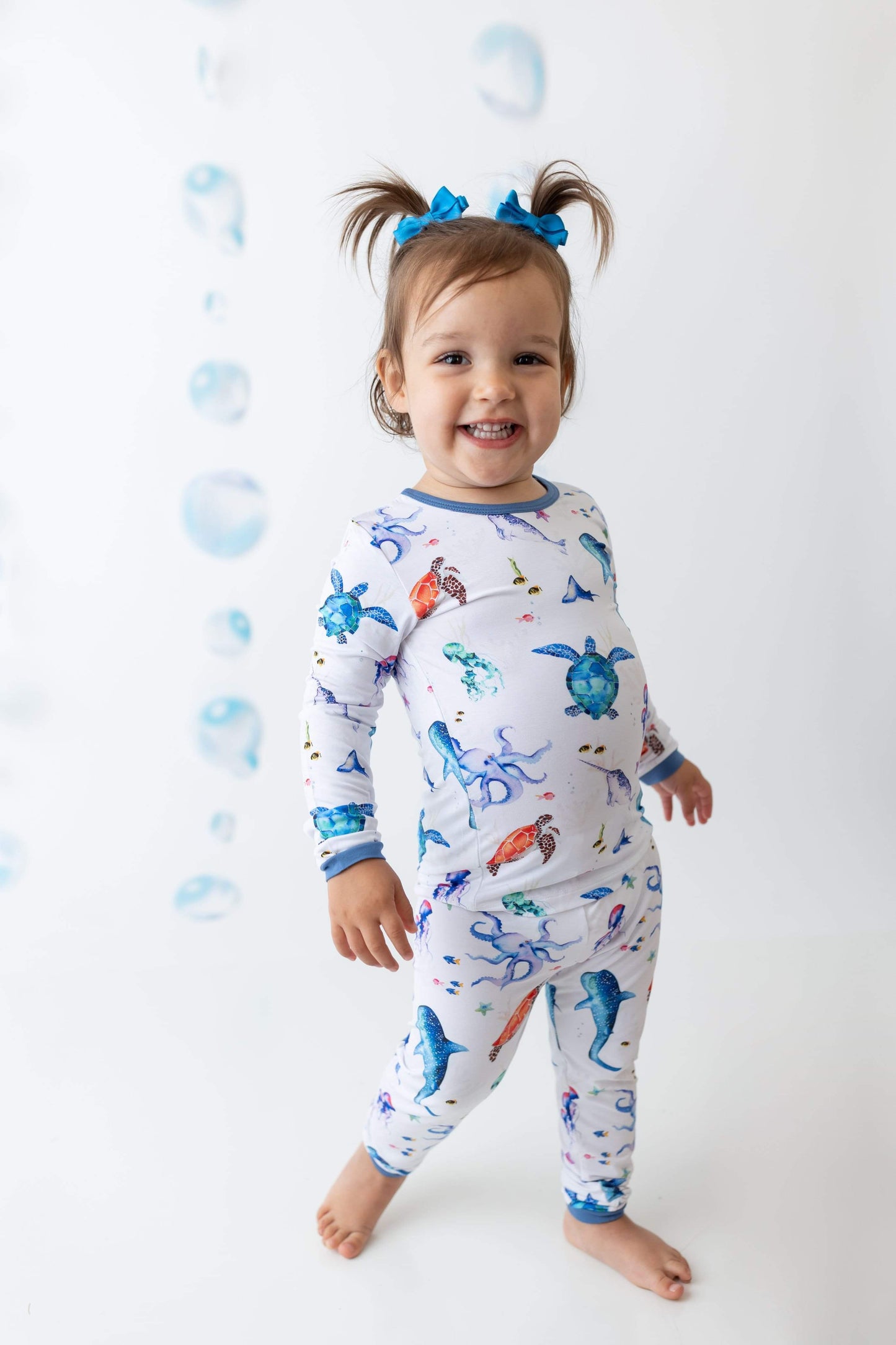 Marine Life 2pc Long Sleeve Toddler Pajamas