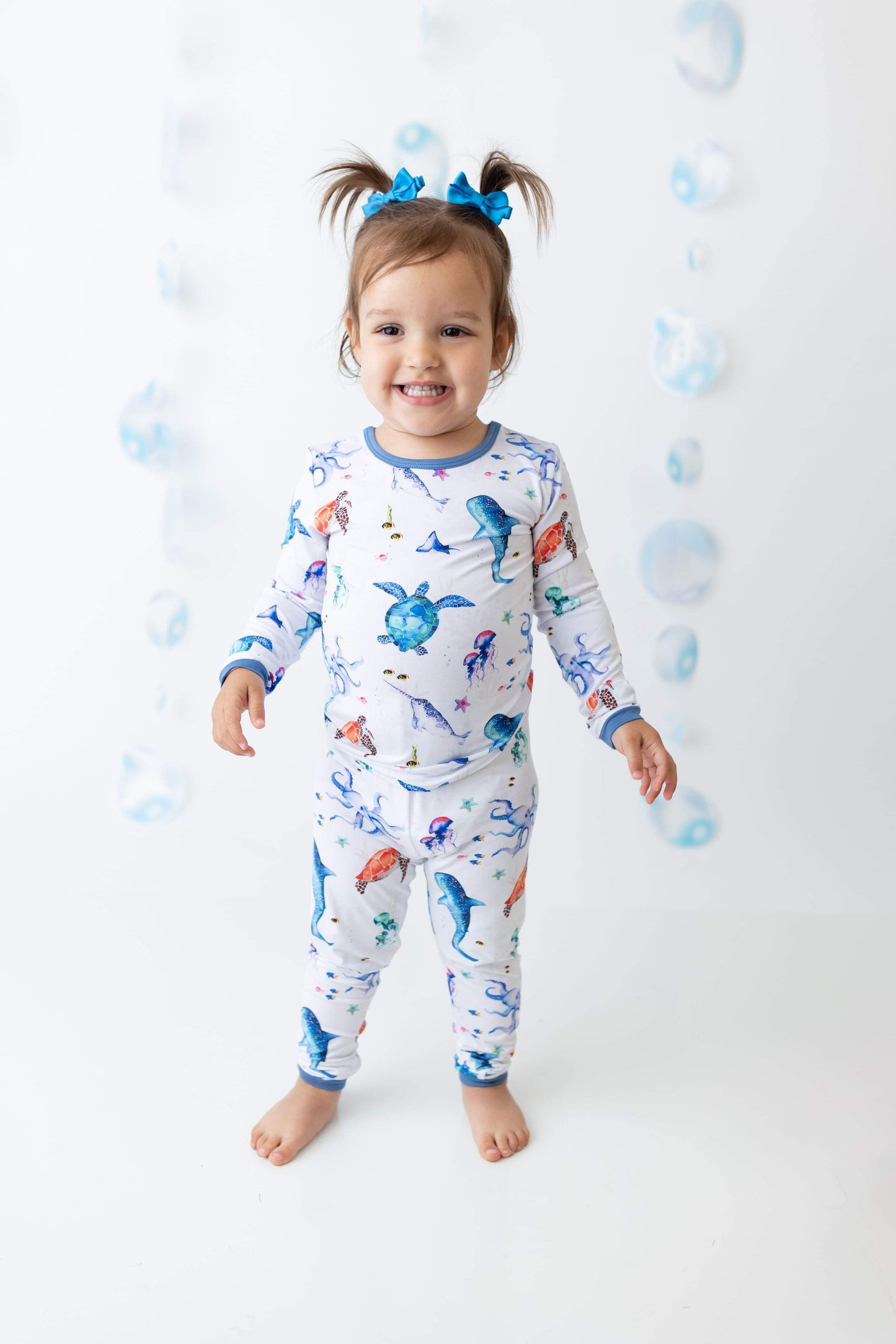 Marine Life 2pc Long Sleeve Toddler Pajamas