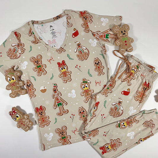 Gingerbread Christmas Women's 2pc Jogger Pajamas