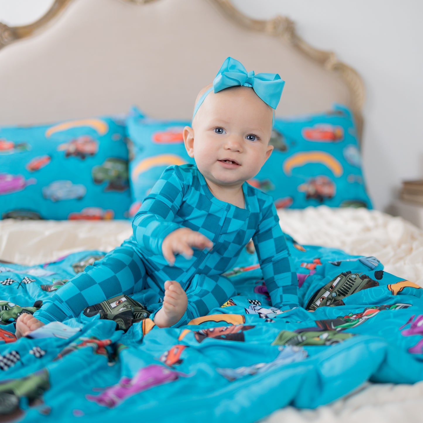 Teal Checks Convertible Zippy