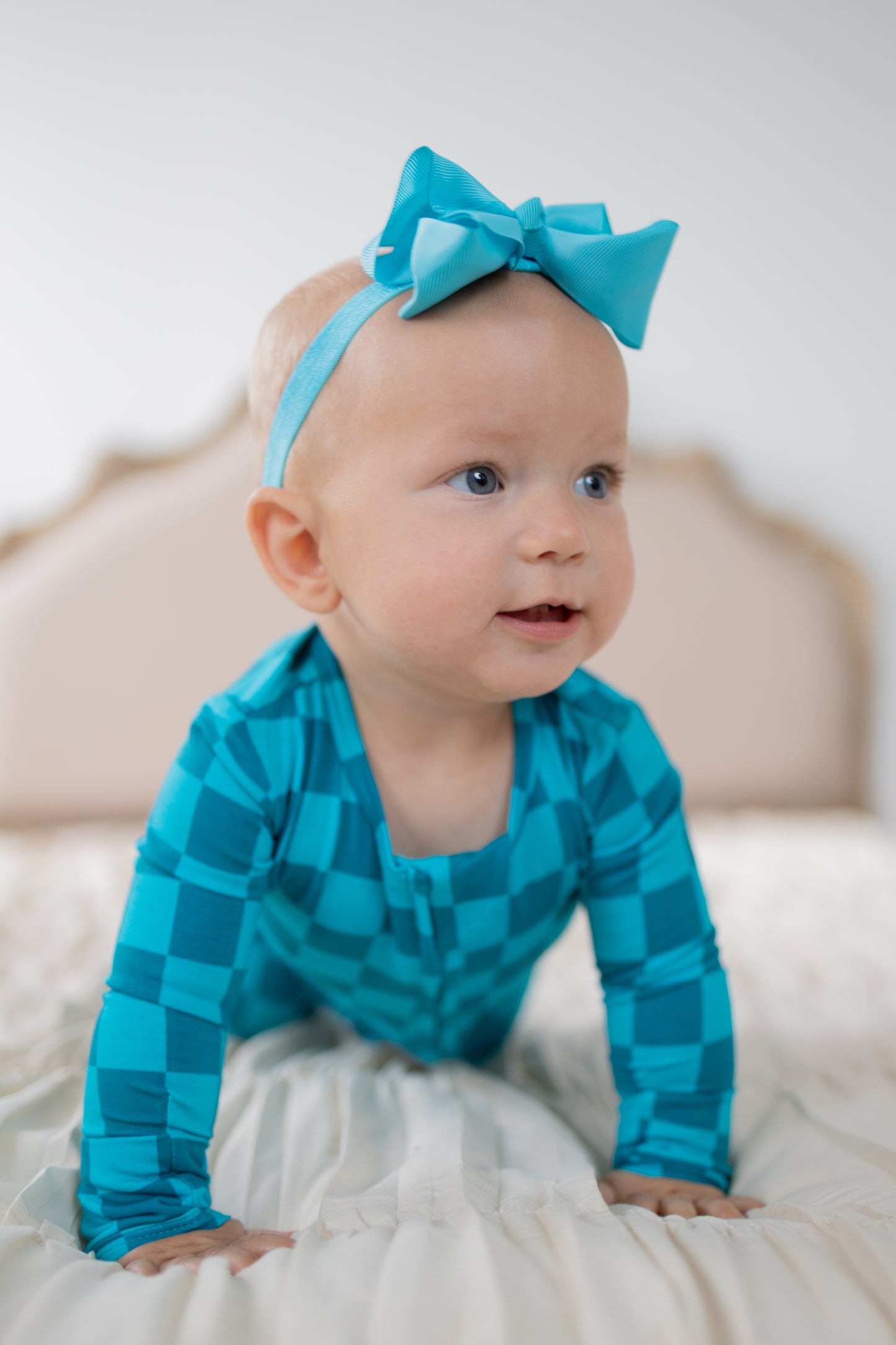 Teal Checks Convertible Zippy