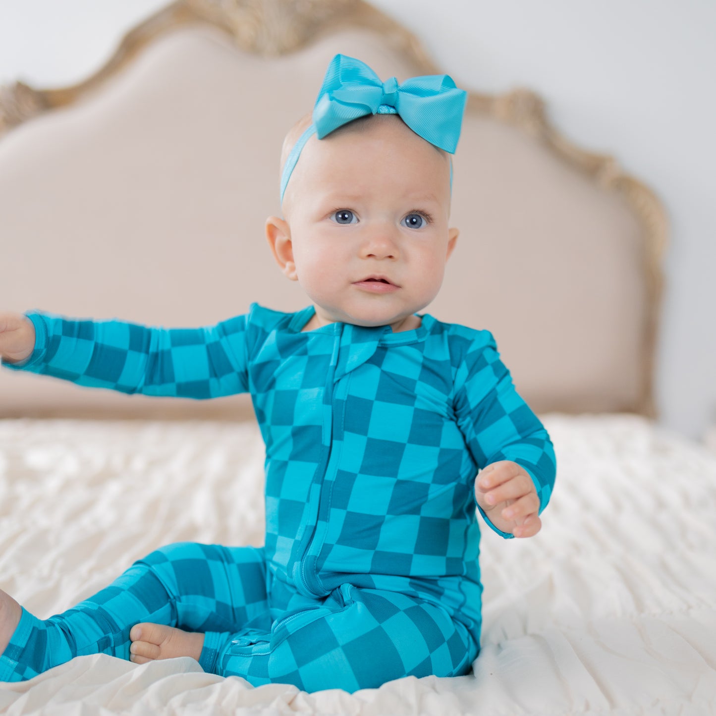 Teal Checks Convertible Zippy