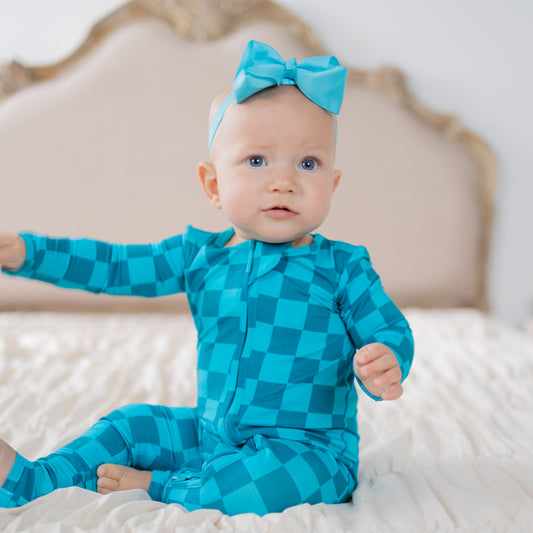 Teal Checks Convertible Zippy