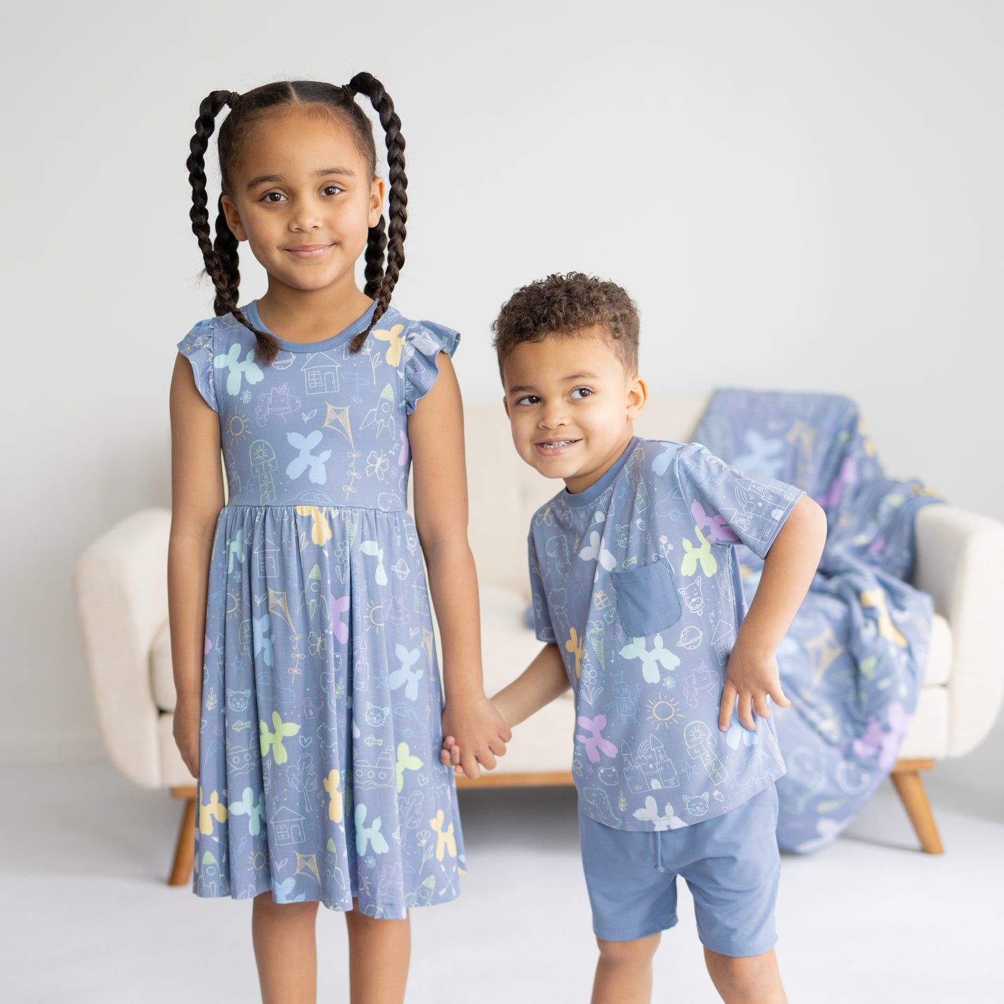 Childhood Doodles Twirl Dress w/ shorts