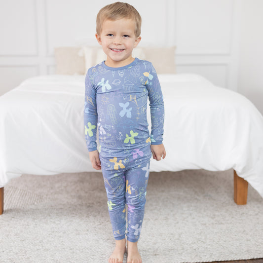Childhood Doodles 2pc Long Sleeve Pajamas