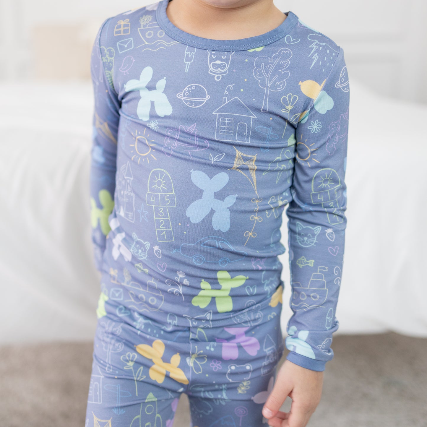 Childhood Doodles 2pc Long Sleeve Pajamas