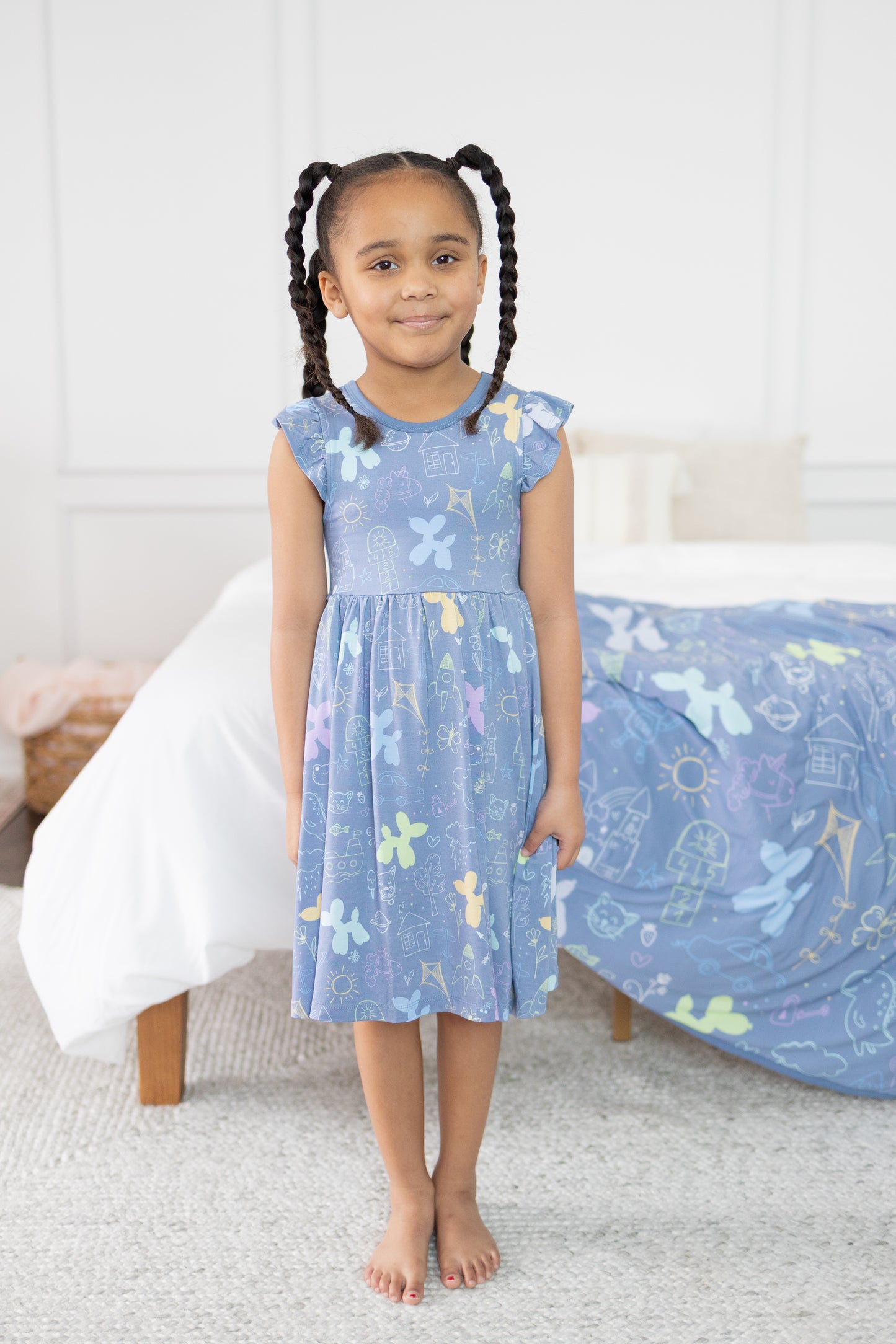 Childhood Doodles Twirl Dress w/ shorts