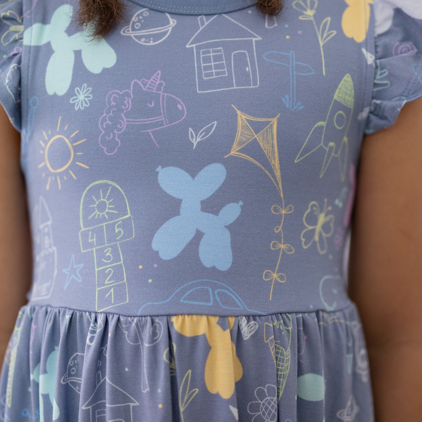 Childhood Doodles Twirl Dress w/ shorts