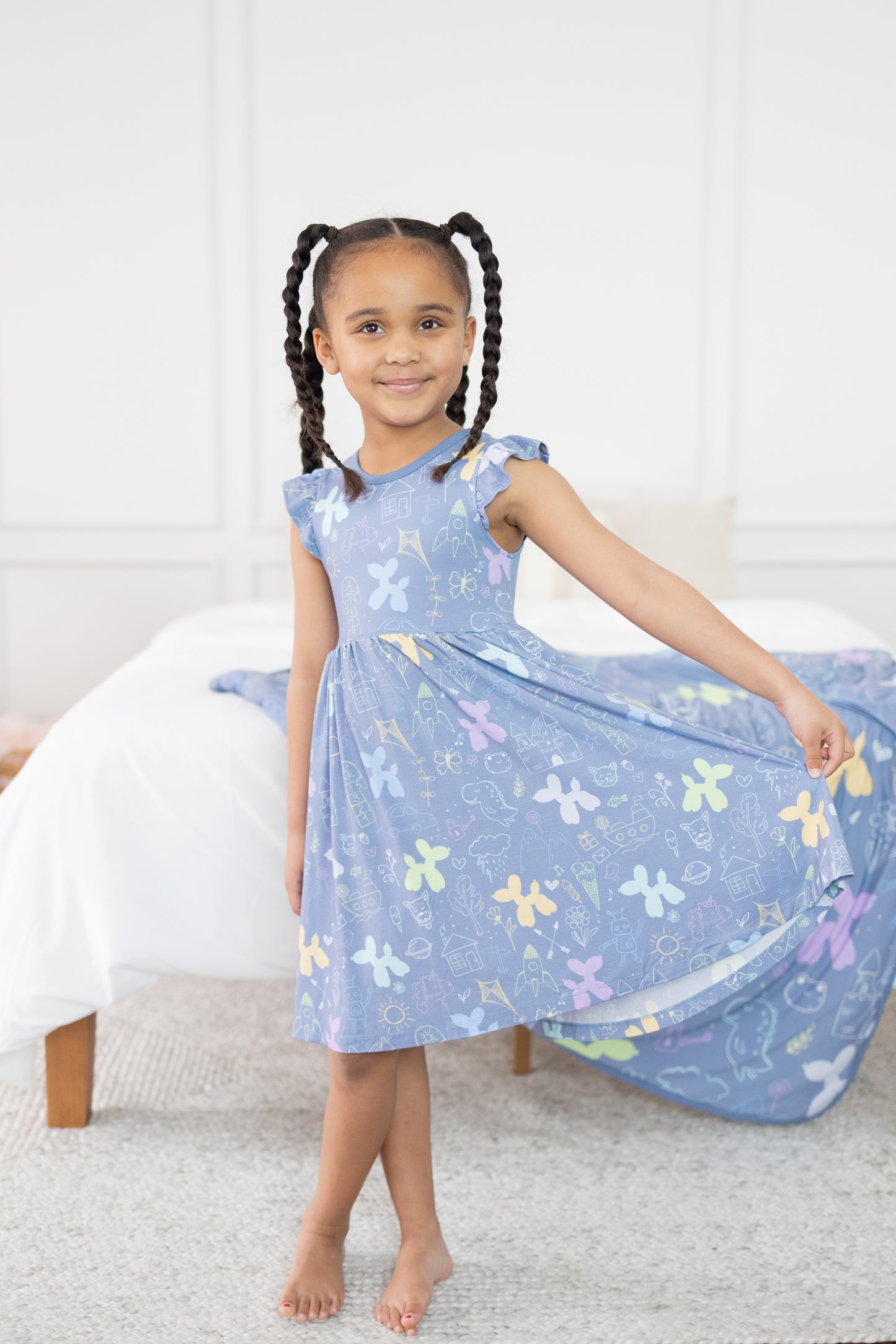 Childhood Doodles Twirl Dress w/ shorts