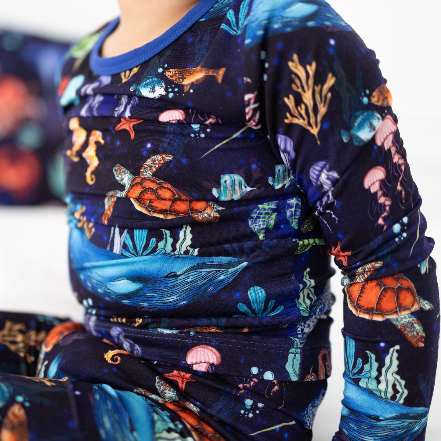 Deep Blue Sea 2pc Long Sleeve Pajamas