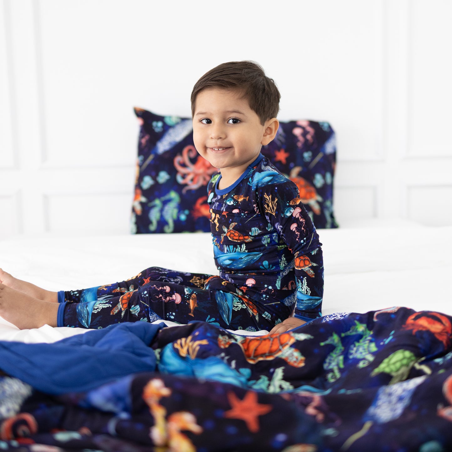 Deep Blue Sea 2pc Long Sleeve Pajamas