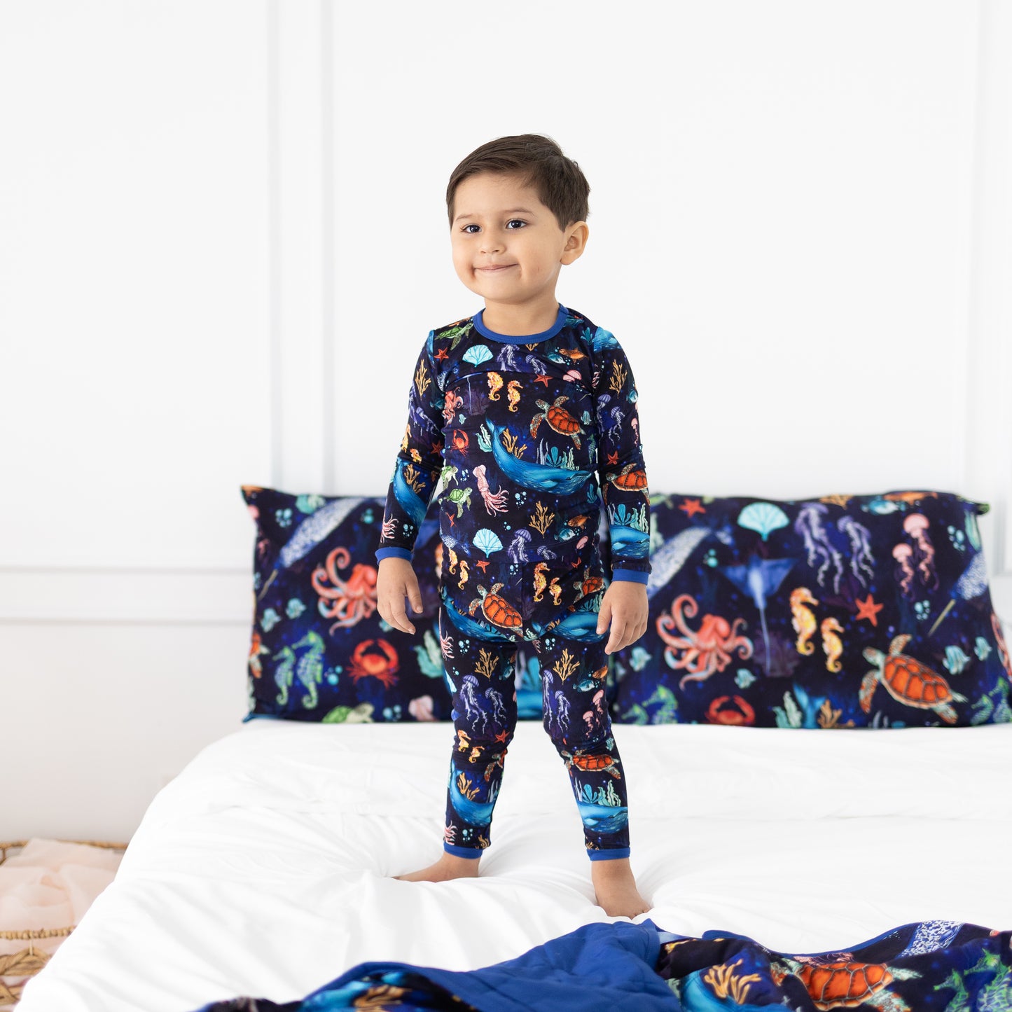Deep Blue Sea 2pc Long Sleeve Pajamas