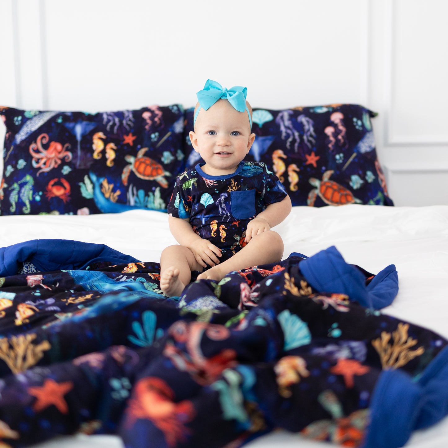 Deep Blue Sea Shortie Romper