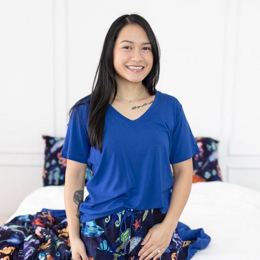 Deep Blue Women's V-neck