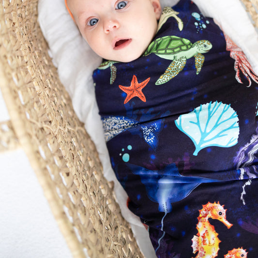 Deep Blue Sea Swaddle Blanket