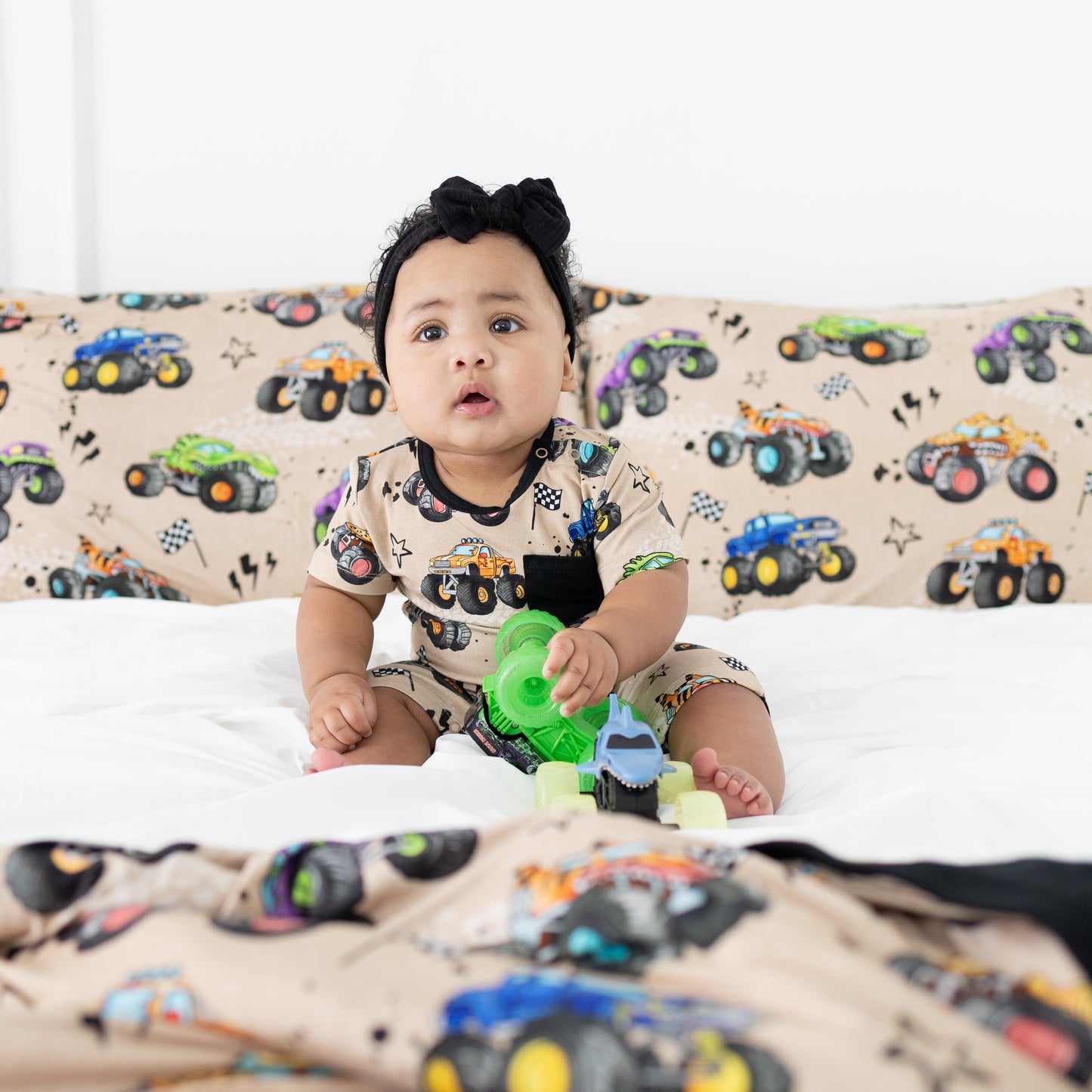 Monster Trucks 2.0 Shortie Romper