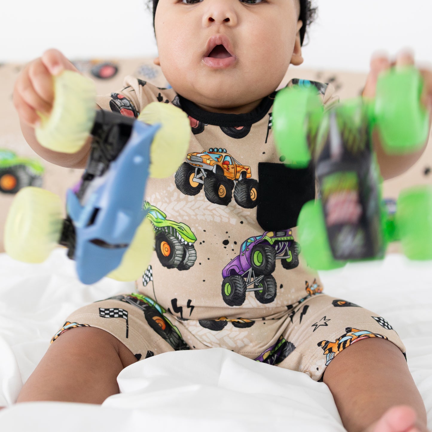Monster Trucks 2.0 Shortie Romper
