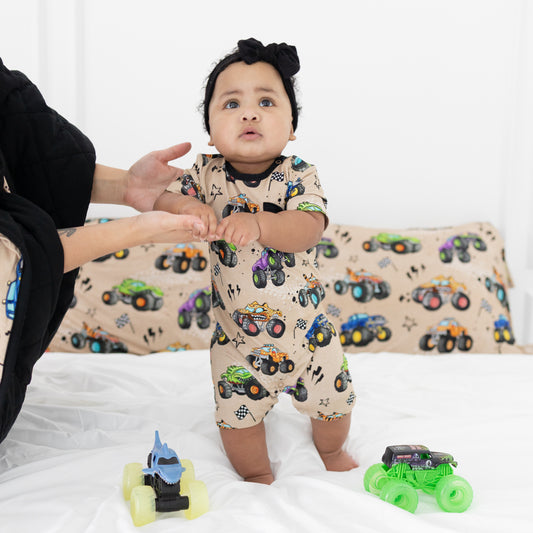 Monster Trucks 2.0 Shortie Romper
