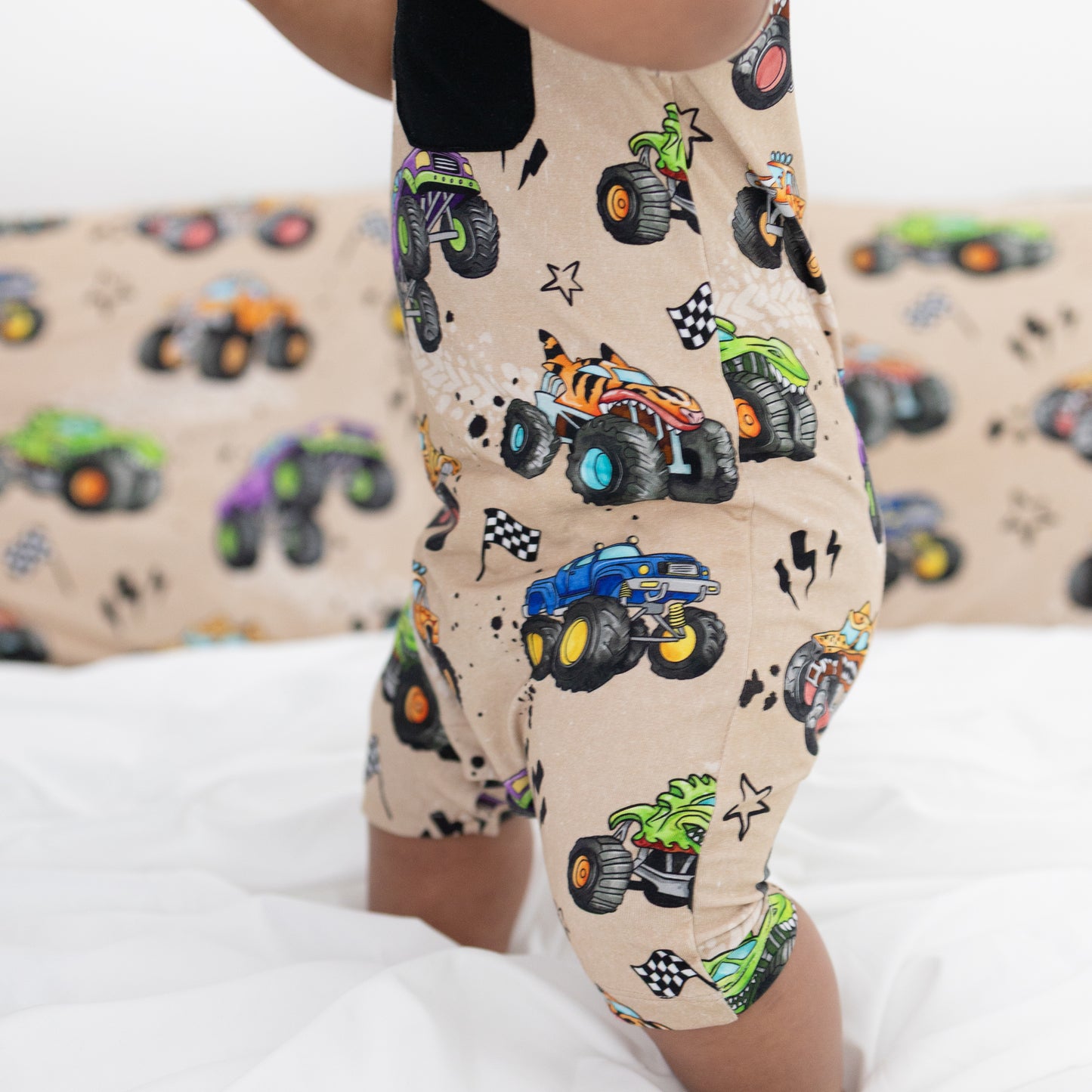 Monster Trucks 2.0 Shortie Romper
