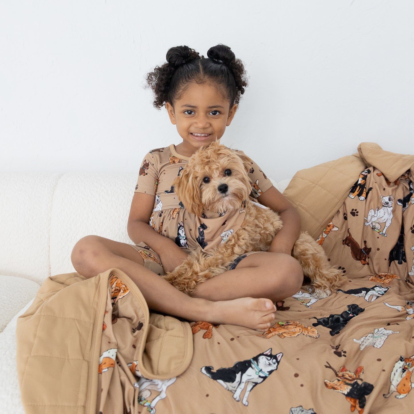 Snuggle Pups Peplum Top + Biker Shorts Set