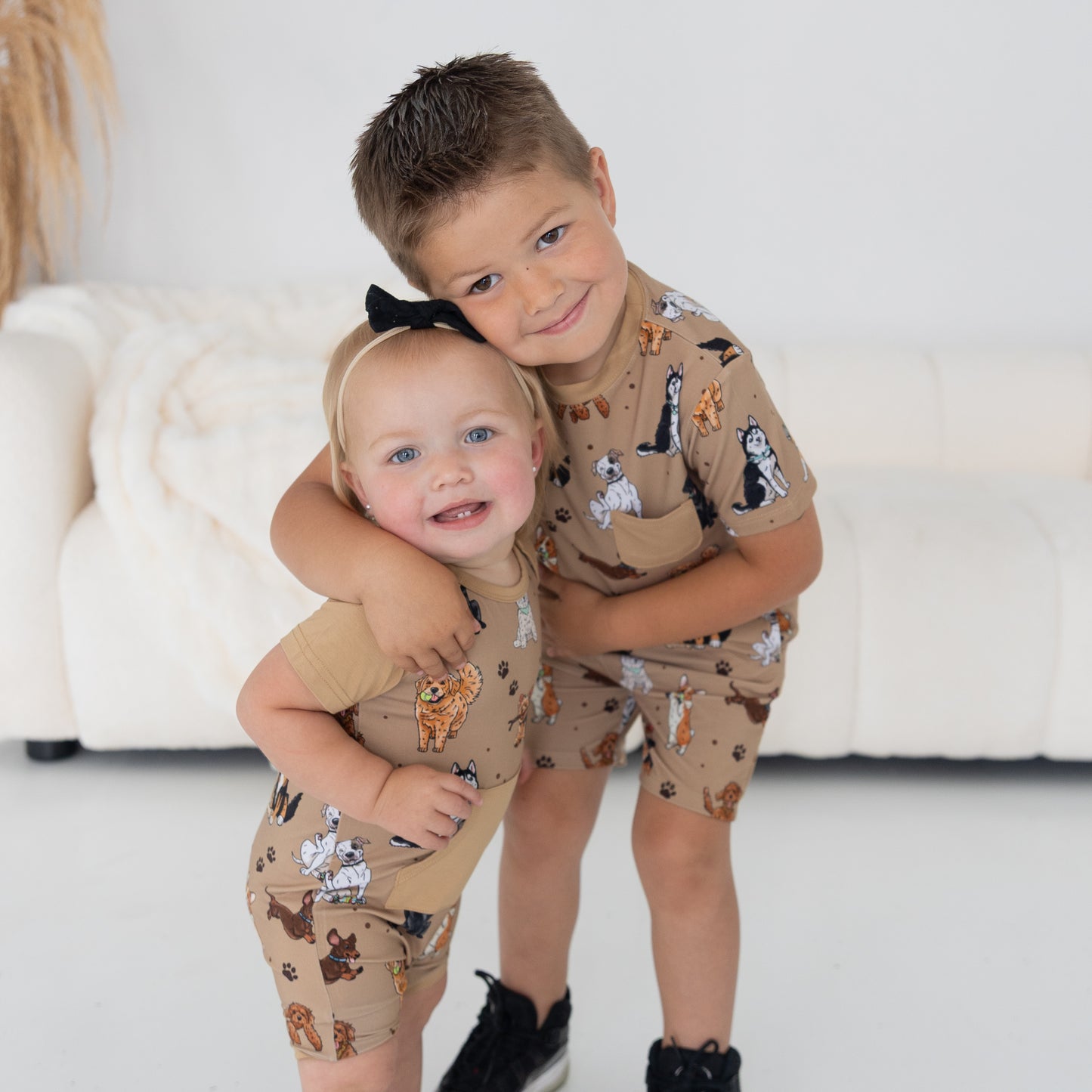 Snuggle Pups Shortie Romper