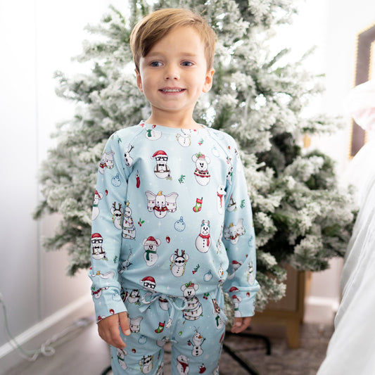 Frosty Friends Long Sleeve French Terry Jogger Set