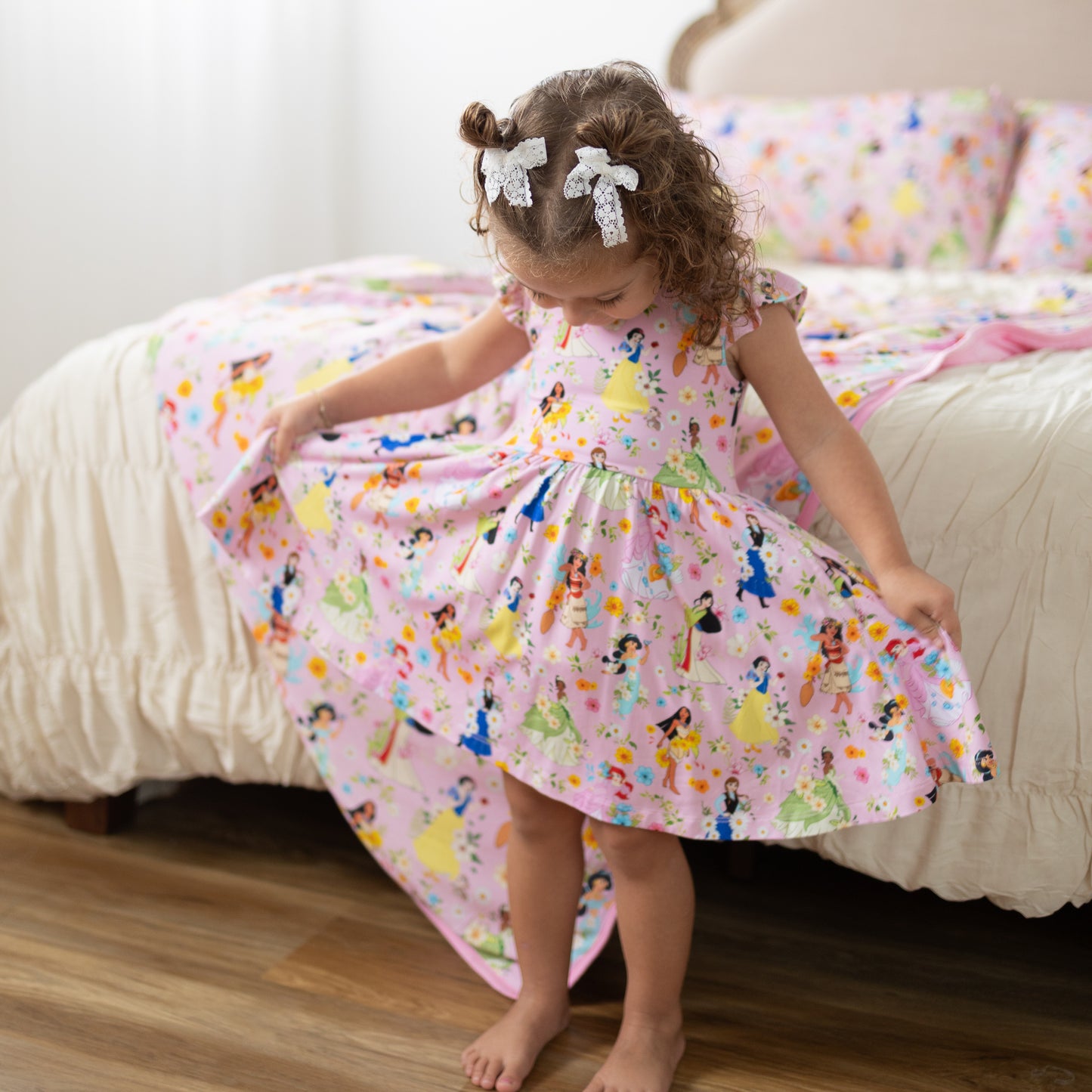 Princess Blooms Flutter Twirl Dress w/ shorts