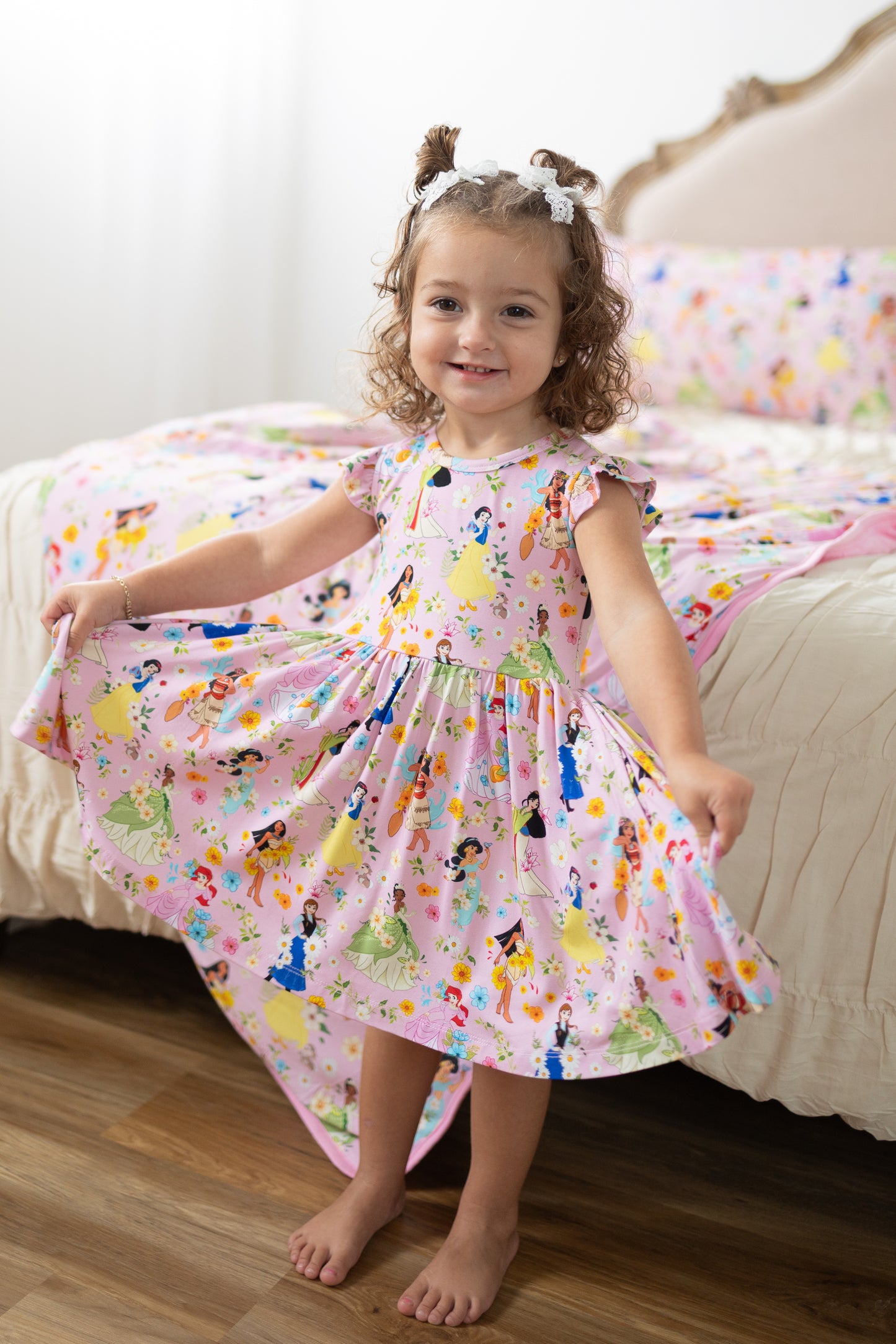 Princess Blooms Flutter Twirl Dress w/ shorts