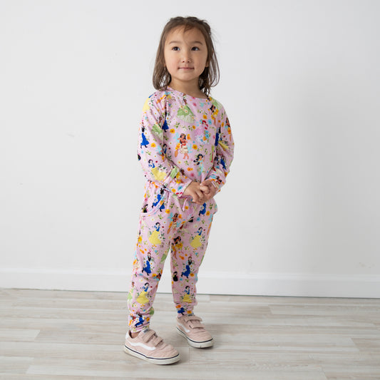 Princess Blooms Long Sleeve French Terry Jogger Set