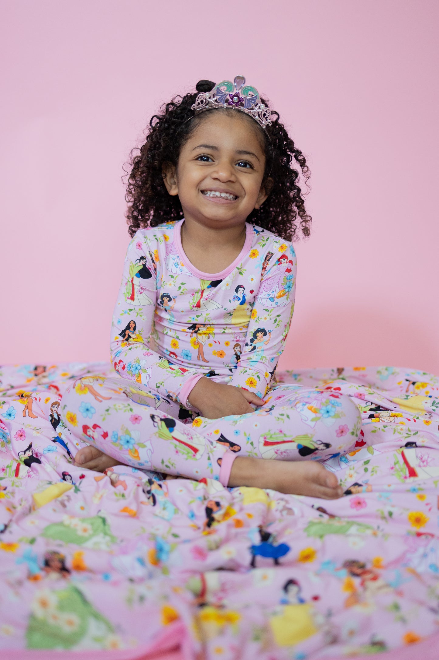 Princess Blooms 2pc Long Sleeve Pajamas