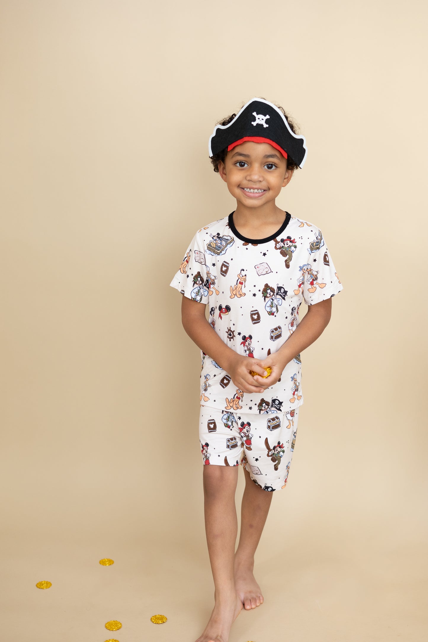 Pirates 2pc Short Sleeve Toddler Pajamas HAS MISPRINT